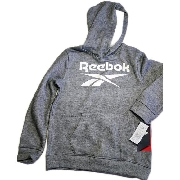 REEBOK Kids Unisex Pullover Hoodie size 14 Grey New With Tags - Picture 5 of 16